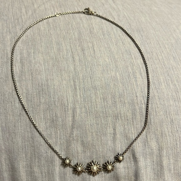 David Yurman Sterling Silver Starburst pearl necklace - Picture 1 of 6